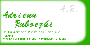 adrienn ruboczki business card